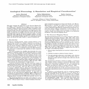 Analogical  Processing: A  Simulation  ad Empirical  Corroboration’