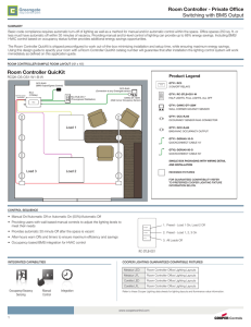 Room Controller - Private Office Switching with BMS Output