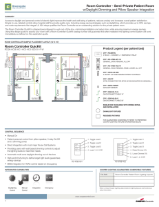 Room Controller - Semi-Private Patient Room