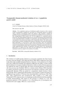 Transposable  element-medicated  evolution  of  sex: ... genetic  model