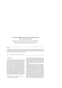 A torsional MEMS varactor with wide dynamic range C. Venkatesh