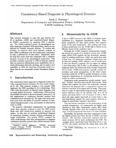 Consistency- ased  Diagnosis  in  Physiological