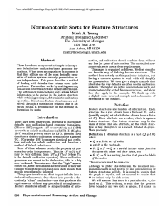 orts  for  Feature  Structures Nonmonotonic