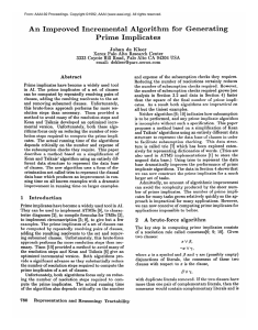 An  Improved  Incremental  Al Prime  Implicates