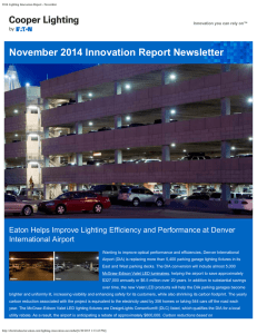 November 2014 Innovation Report Newsletter International Airport