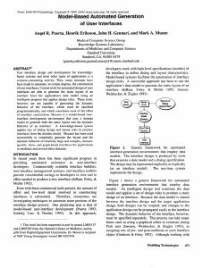 Model-Based  Automated  Generation of  User  Interfaces