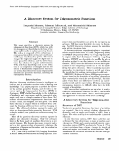 A  Discovery  System  for  Trigonometric Functions