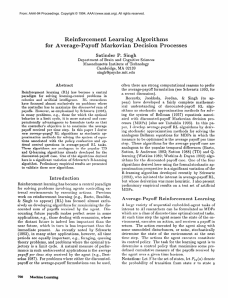 Reinforcement  Learning  Algorithms Satinder  P.  Singh