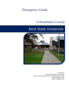 Kent State University Emergency Guide Columbiana County