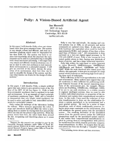 Polly:  A  Visisn- ased  Artificial  Agent Abstract