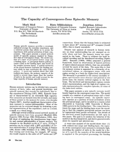 The  Capacity  of  Convergence-Zone Episodic  Memory