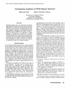 Termination  Analysis  of  OPS5  Expert ... Hsiu-yen  Tsai Albert  MO  Kim  Cheng
