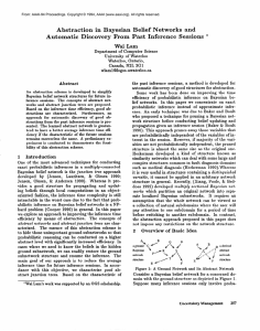 Abstraction  in  Bayesian  Belief  Networks  and Automatic  Discovery  From  Past  Inference  Sessions...