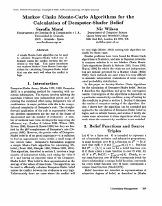 Markov  Chain  Monte-Car o  Algorithms for  t