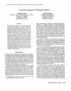 Control  Strategies  for  a  tochastic ... Jonathan  Tash Stuart  Russell