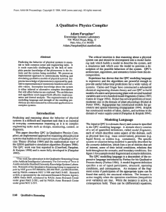 A Qualitative  Physics  Compiler Adam  Farquhar*