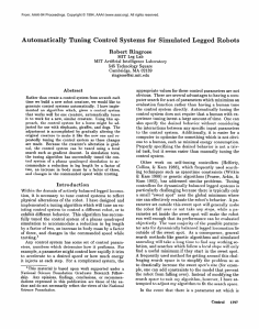 Automatically  Tuning  Control  Systems  for ... Robert  Ringrose