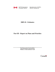 2009-10 - Estimates Part III - Report on Plans and Priorities