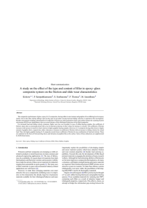 A study on the effect of the type and content... composite system on the friction and slide wear characteristics