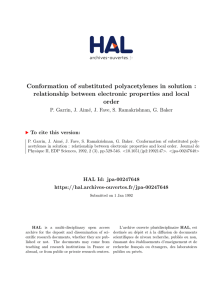 Conformation of substituted polyacetylenes in solution :