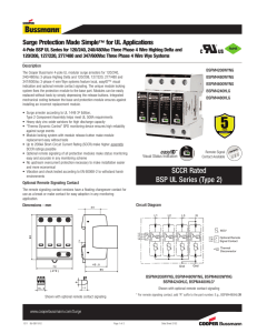Surge Protection Made Simple for UL Applications ™