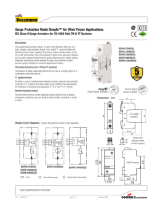 Surge Protection Made Simple™ for Wind Power Applications Description BSPM175WE(R)