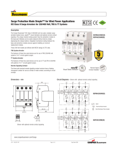 Surge Protection Made Simple™ for Wind Power Applications Description BSPM4230WE(R)