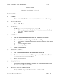 Cooper Bussmann Project Specifications 3/31/03 PART 1 A.