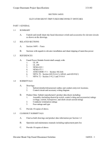 Cooper Bussmann Project Specifications 3/31/03 A.
