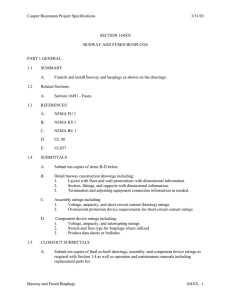 Cooper Bussmann Project Specifications 3/31/03 SECTION 164XX BUSWAY AND FUSED BUSPLUGS