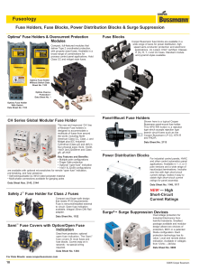 Fuseology Fuse Holders, Fuse Blocks, Power Distribution Blocks &amp; Surge Suppression