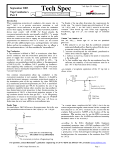 Tech Spec September 2003 Tap Conductors Part I