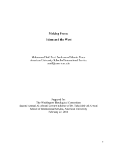 Making Peace: Islam and the West