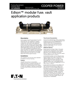 Edison modular fuse, vault application products ™