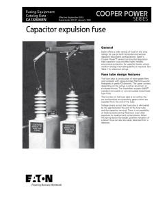 Capacitor expulsion fuse COOPER POWER SERIES Fusing Equipment