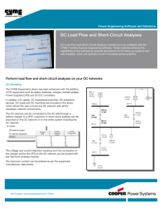 DC Load Flow and Short-Circuit Analyses Power Engineering Software and Solutions