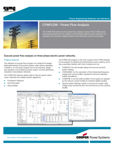 CYMFLOW - Power Flow Analysis Power Engineering Software and Solutions