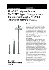 polymer-housed UltraSIL VariSTAR type U3 surge arrester