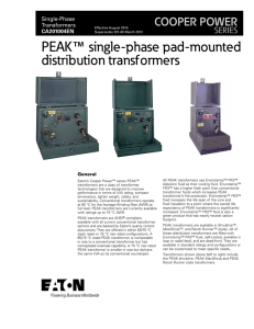 PEAK single-phase pad-mounted distribution transformers ™