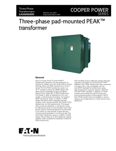 Three-phase pad-mounted PEAK  transformer ™