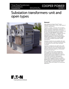 Substation transformers-unit and open types COOPER POWER SERIES