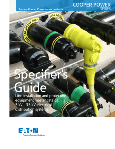 Specifier's Guide COOPER POWER Line installation and protective
