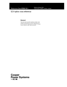 EZ II splice cross reference R700-15-1 General Effective March 2014