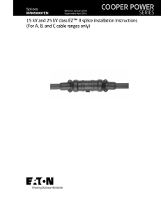 COOPER POWER SERIES ™ (For A, B, and C cable ranges only)