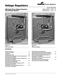 S225-12-1 Voltage Regulators Contents QD3 Quik-Drive Voltage Regulator