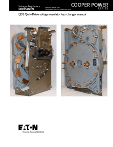 COOPER POWER SERIES QD5 Quik-Drive voltage regulator tap-changer manual Voltage Regulators
