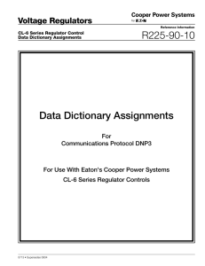 R225-90-10 Data Dictionary Assignments Voltage Regulators