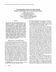 Coordinating Sociall  Constraints  and  Conversatio Mihai  Barbuceanu