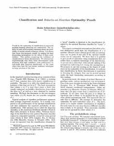 Classification  and Reductio-ad-Absurdurn Haim  Schweitzer  ()