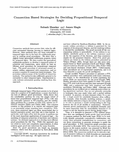 rspositional Temporal Connection Based  Strategies